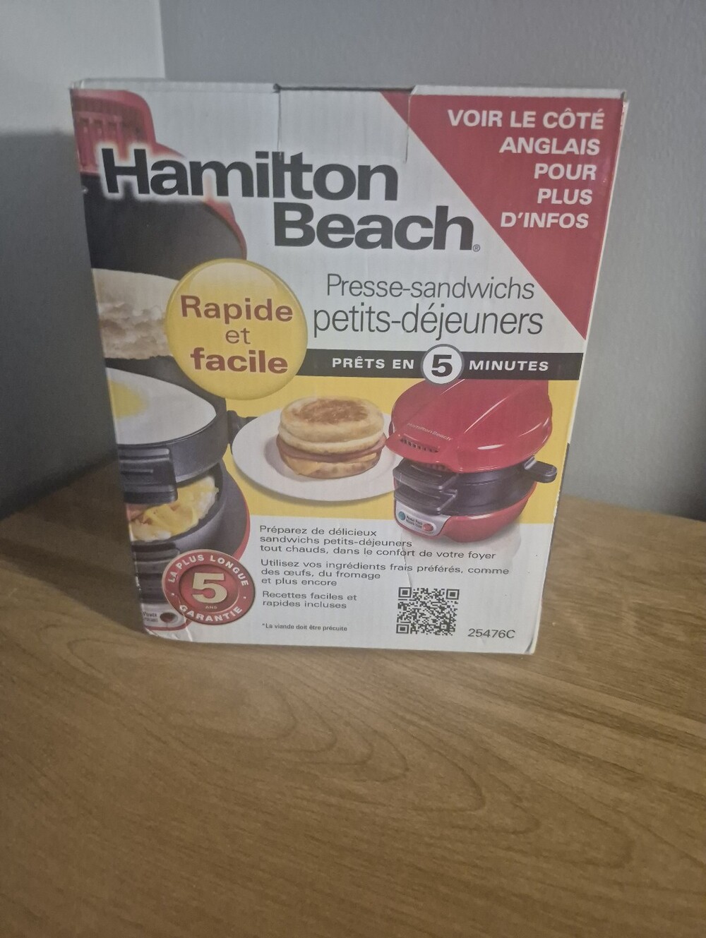 Hamilton Beach Red Breakfast Sandwich Press